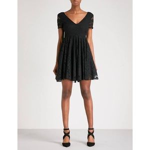 SANDRO Paris Eve lace embroidered dress low neckline size 3 (US 8)